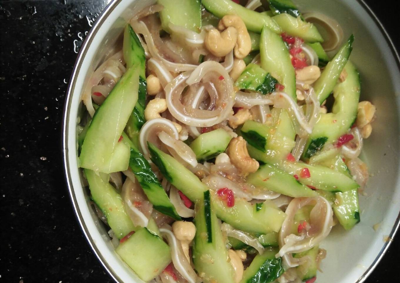 Pork ear in Thailand salad