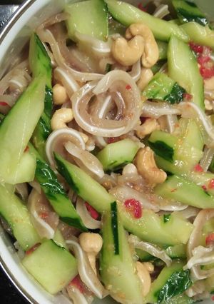A picture of Pork ear in Thailand salad.