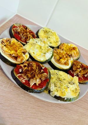 Une photo de Pizzas à base de courgette 🍕