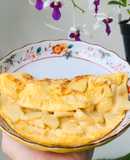 Trứng omelette với táo