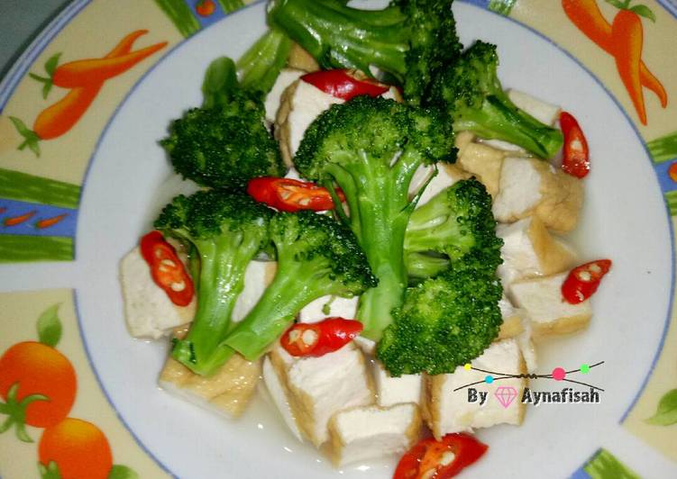 Cara Gampang meracik Cah Brokoli Tahu Mentega Enak Banget Lezat