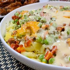 A picture of Quick Baked Macaroni (with left over).