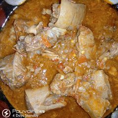 A picture of Cowtail pepper soup.