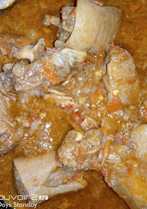 A picture of Cowtail pepper soup.