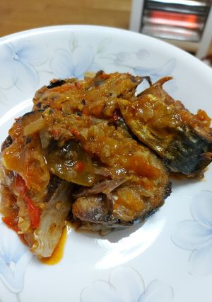 Foto resep Ikan saba bakar saus pedas