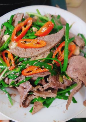 Hình của món Gan heo xào hẹ.