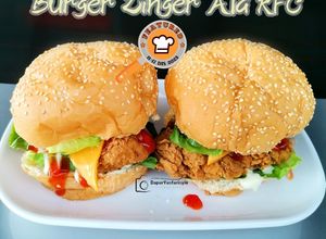 Gambar Burger Zinger Ala KFC