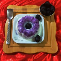 A picture of Jamun shredded ice-cream.