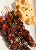 Chicken gizzard skewers