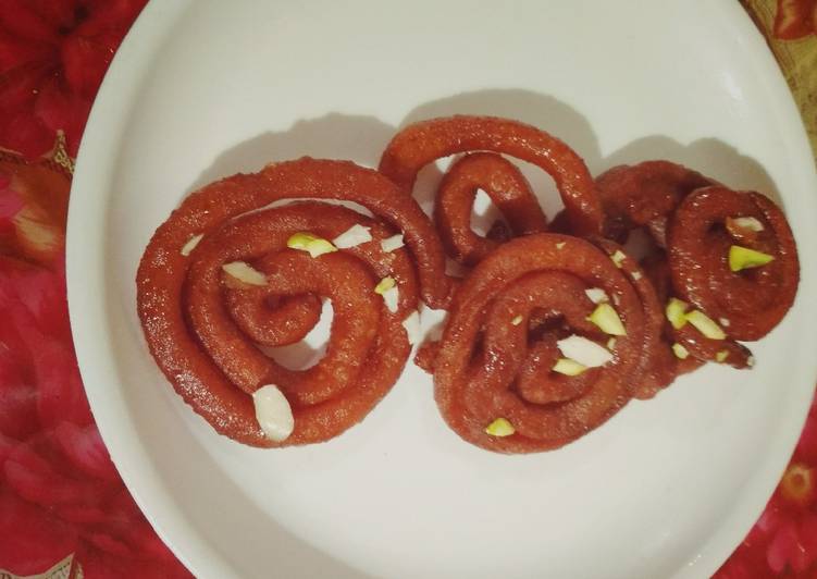 Rice flour and sweetpotato ki jalebi