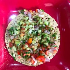 A picture of Masala papad.