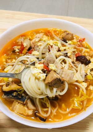 蕃茄鯖魚麵 的食譜成品照片