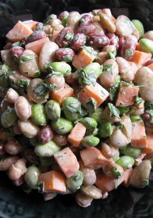 A picture of Mixed Beans Wasabi Mayo Salad.