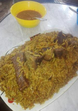 صورة لوصفة كبسة لحم