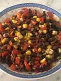Bean and corn salad in cumin-lime dressing