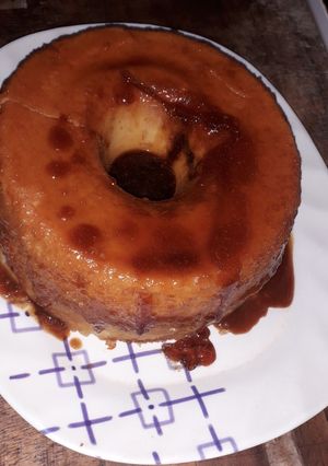 Una foto de Budín de pan casero
