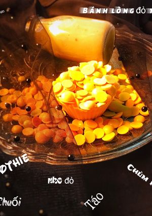 Hình của món Smoothie(chuối táo nho chung ngây)Bánh lòng đỏ trứng.