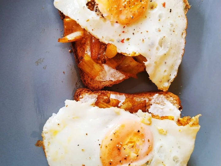 Easy Steps Prepare Recipes Eggs and leek on toast breakfast the Delicious Perfect.