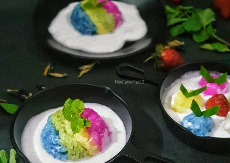 100. Rainbow Sticky Rice / Pelangi Nasi Ketan Pewarna alami