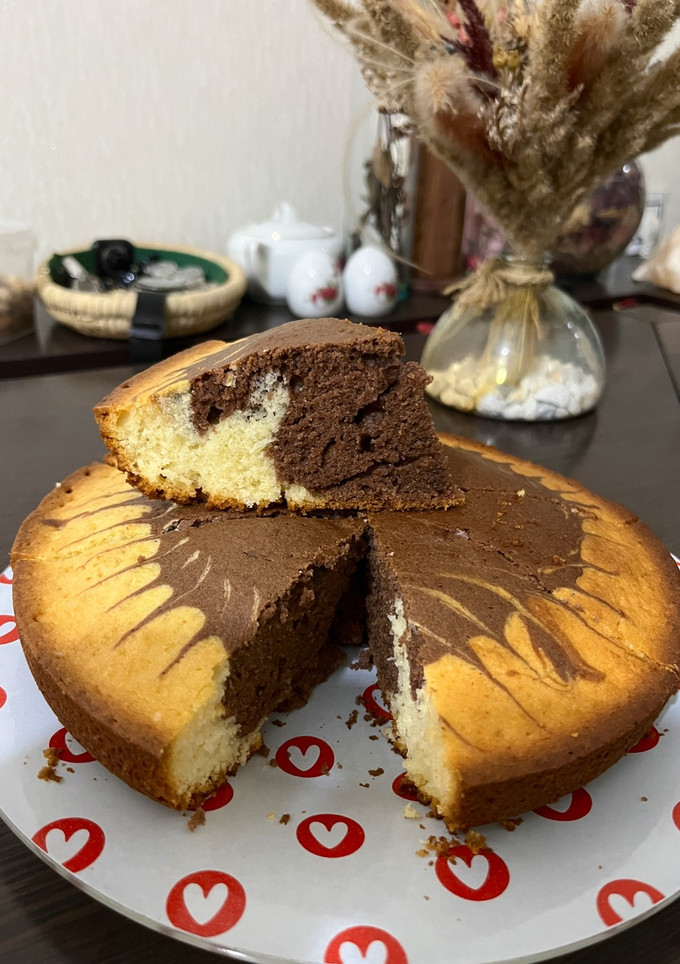 عکسی از دستور کیک زبرا با ماست