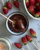 Fondue de chocolate vegana sin azúcar