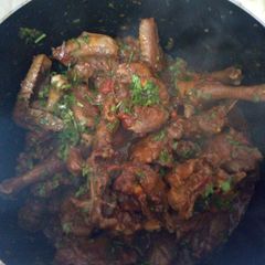 A picture of Pan fried chicken.