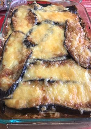 Una foto de Lasaña de berenjena con relleno de zapallo italiano