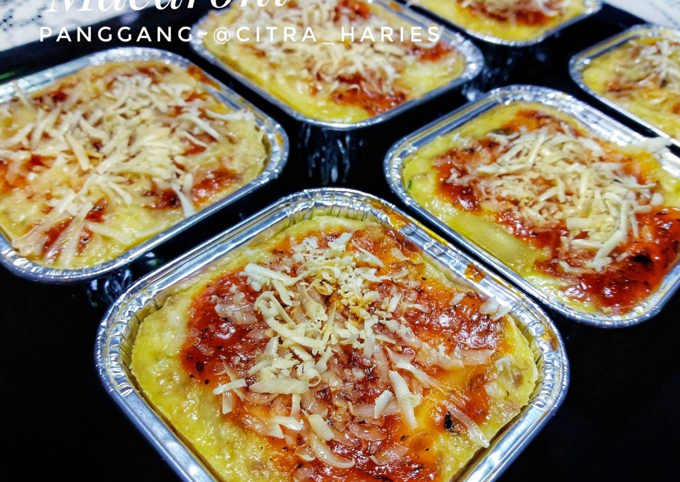 Makaroni Panggang dengan Roti Tawar