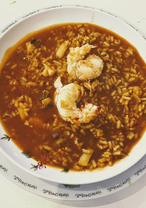 Una foto de Arroz de langosta