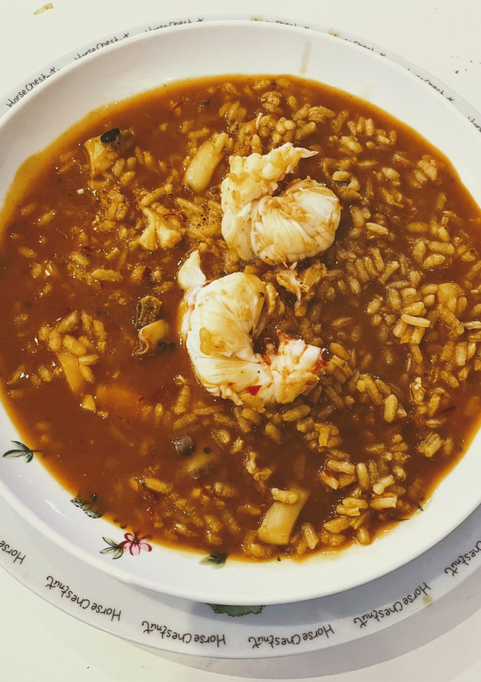 Una foto de Arroz de langosta
