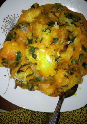 A picture of Unripe Plantain And Potato Portage.