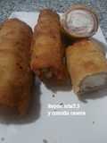 Rollos  de pollo rellenos jamón y queso