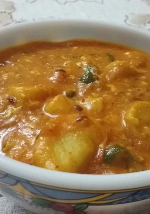 A picture of Dahi wali arbi ki sabji.