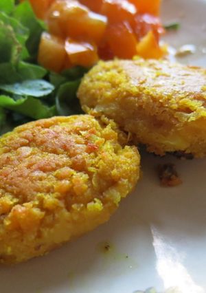 Une photo de Croquettes de lentilles corail