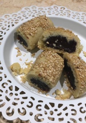 صورة لوصفة كعك بماء الجبن وأقراص كعك محشيه تمر بماء الجبن
