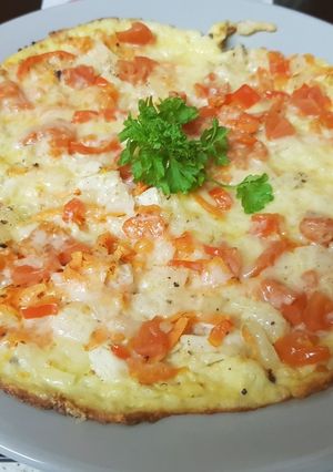 A picture of My Chicken Omelette 😁.