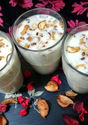 A picture of Semolina drink (thari kanji).