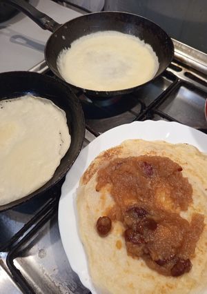 Almás palacsinta teljes kiőrlésű lisztből recept fotója
