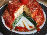 Pastel salado de espinacas y bacalao