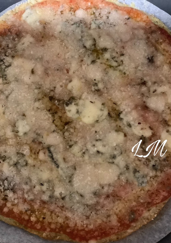 Una foto de Pizza con base de plátano