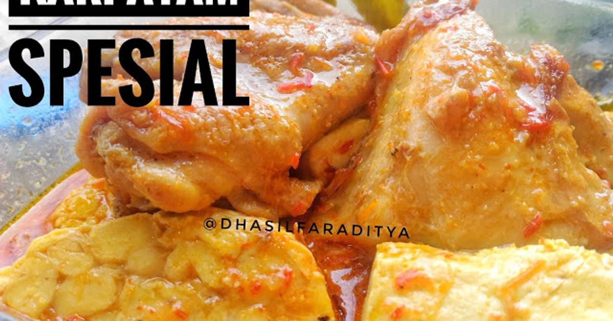 Kare ayam tahu tempe special lebaran mudah