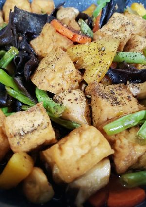Hình của món Đậu hũ kho chay.