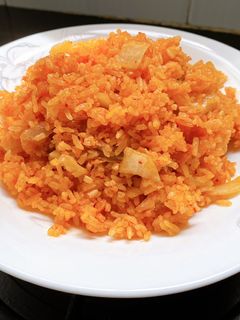 Hình của món Cơm chiên kim chi.