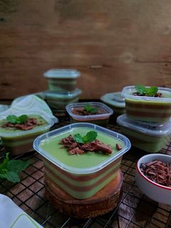 Foto resep Chocolate Matcha Puding