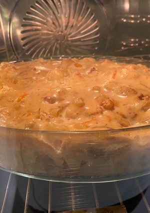 Une photo de Gratin de pâtes au chou-fleur et carottes
