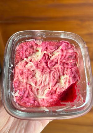 Foto resep 🍞 Cake Buah Naga + Keju