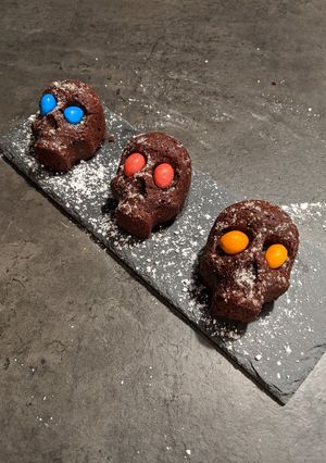 Une photo de Têtes de mort choco-noisettes