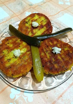 عکسی از دستور کتلت سیب زمینی و مرغ