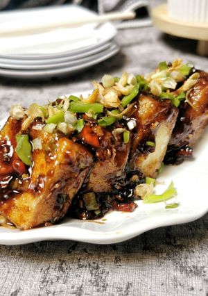 Foto resep Fried Tofu with Spicy Teriyaki Glaze