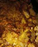 Bondiola de cerdo al horno con cheddar y barbacoa